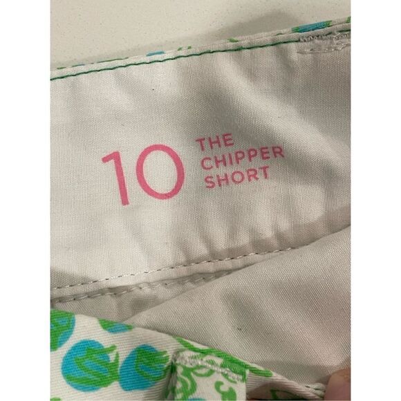 Lilly Pulitzer The Chipper Short Green Blue Floral Koala Lion Women's Sz 10 - Picture 8 of 8